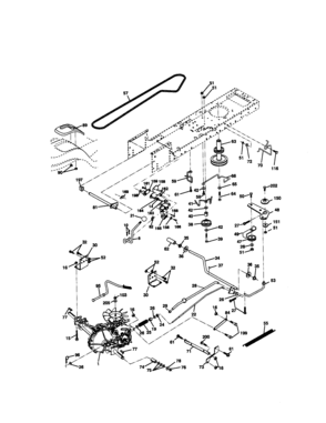Ground Drive Diagram and Parts List for 917270681  Craftsman Lawn Tractor