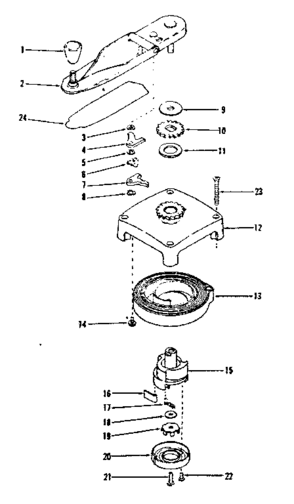 Unit Parts Diagram and Parts List for 1438888  Craftsman Lawn Mower