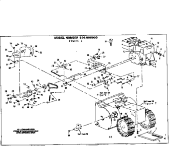 Engine Diagram and Parts List for 536905903  Craftsman Snow Blower
