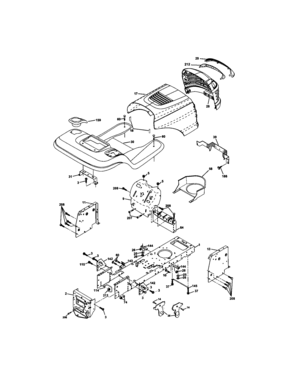 Chassis And Enclosures Diagram and Parts List for 917272430  Craftsman Lawn Tractor