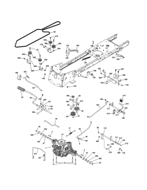 Ground Drive Diagram and Parts List for 917989800  Craftsman Lawn Tractor