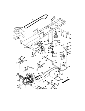 Ground Drive Diagram and Parts List for 917270741  Craftsman Lawn Tractor