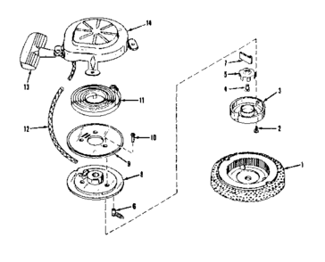 Starter No. 29224 Diagram and Parts List for 14350300  Craftsman Engine