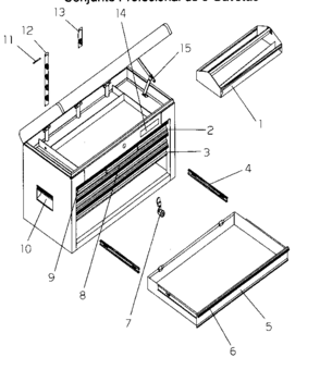 Chest Diagram and Parts List for 706593081  Craftsman Tool Stand & Cart