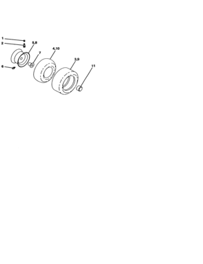 Wheels And Tires Diagram and Parts List for 917277080  Craftsman Lawn Tractor