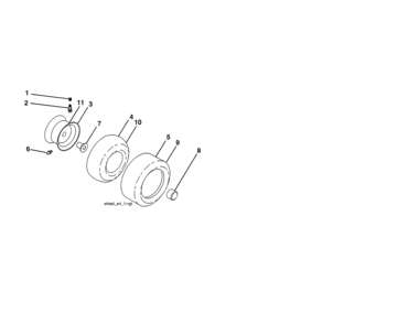 Wheels & Tires Diagram and Parts List for 917986332  Craftsman Lawn Tractor