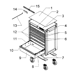 Tool Chest Diagram and Parts List for 706407670  Craftsman Tool Stand & Cart
