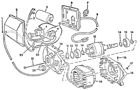 Unit Parts Diagram and Parts List for 62660  Craftsman Power Motor