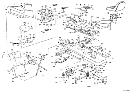 Top Half Diagram and Parts List for 536963630  Craftsman Lawn Mower
