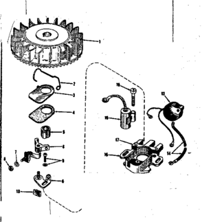 No. 29172 Magneto (phelon F-3220-g) Diagram and Parts List for 14350200  Craftsman Engine