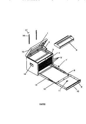 Unit Parts Diagram and Parts List for 706659180  Craftsman Tool Stand & Cart