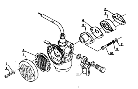 Air Cleaner And Insulator Diagram and Parts List for 271SRM-202FA  Craftsman Trimmer