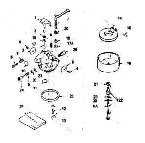 Carburetor No. 632284 Diagram and Parts List for 143784162  Craftsman Engine