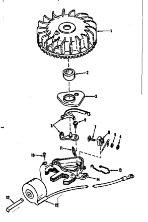 Magneto (tecumseh No.5000) Diagram and Parts List for 143102070  Craftsman Engine