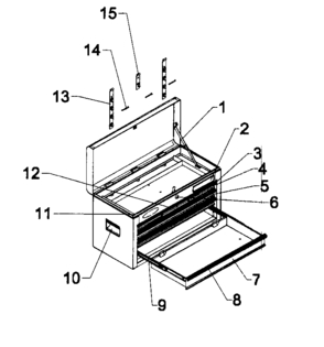 Part Location Diagram of M12918A7-SS Craftsman Tool chest lock