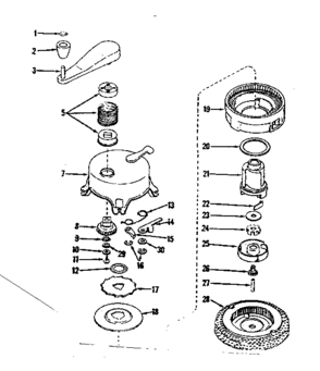 No-pull Starter Diagram and Parts List for 143125031  Craftsman Engine
