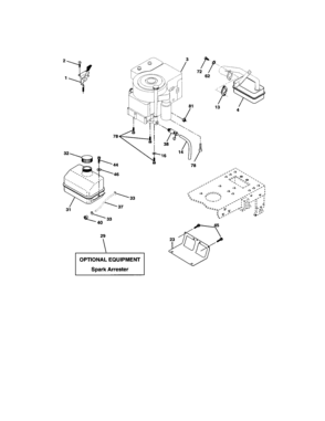 Engine Diagram and Parts List for 917271551  Craftsman Lawn Tractor