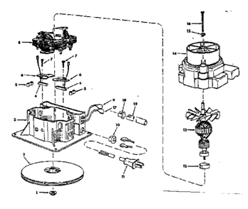 Motor Diagram and Parts List for 113179460  Craftsman Filters & Accessories