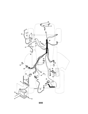 Electrical Diagram and Parts List for 917275671  Craftsman Lawn Tractor