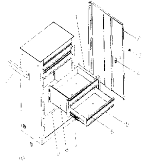 Cabinet Parts Diagram and Parts List for 706619201  Craftsman Tool Stand & Cart