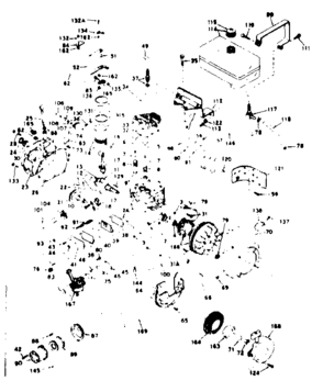 Basic Engine Diagram and Parts List for 143646132  Craftsman Engine