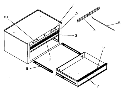 Chest Diagram and Parts List for 706619252  Craftsman Tool Stand & Cart