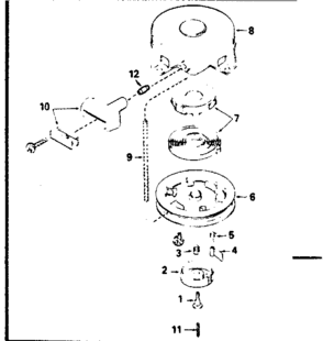 Rewind Starter Diagram and Parts List for 143366082  Craftsman Engine