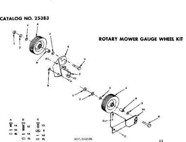 Optional Equipment Diagram and Parts List for 917253530  Craftsman Lawn Mower