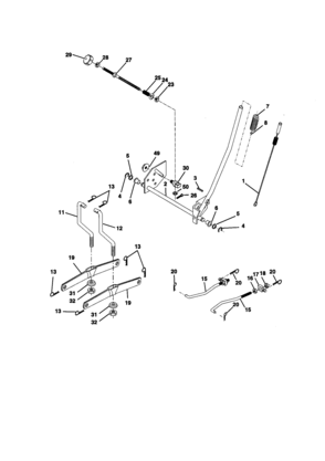List Assembly Diagram and Parts List for 917270813  Craftsman Lawn Tractor