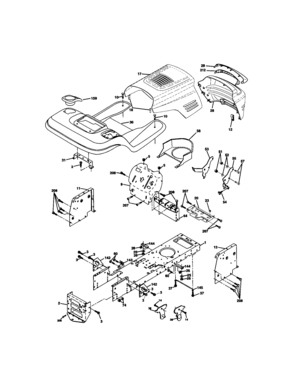 Chassis And Enclosures Diagram and Parts List for 917271842  Craftsman Lawn Tractor