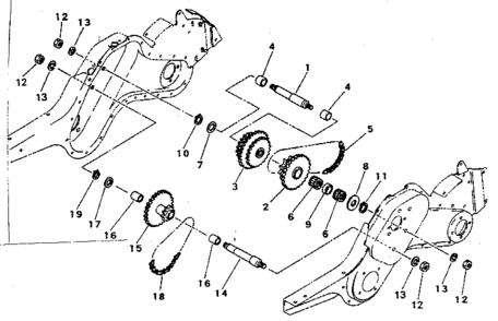Transmission Geartrain Diagram and Parts List for 636299950  Craftsman Engine