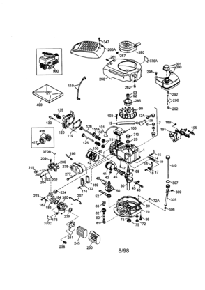 Engine 143.986514 Diagram and Parts List for 143986514  Craftsman Engine