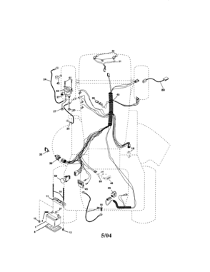 Electrical Diagram and Parts List for 9172736401  Craftsman Lawn Tractor