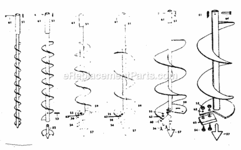 Page B Diagram and Parts List for 70028  Craftsman Auger