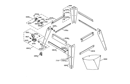 Leg Set Diagram and Parts List for 137218073  Craftsman Table Saw
