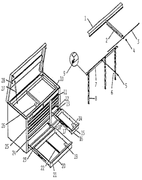 Part Location Diagram of M8640 Craftsman Divider
