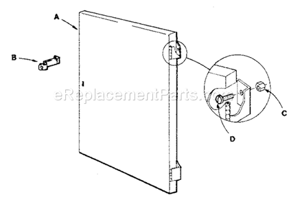 Door Assembly Diagram and Parts List for 70610369  Craftsman Workbench
