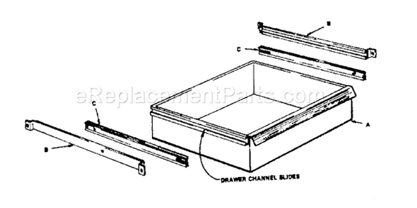 Drawer Diagram and Parts List for 70610381  Craftsman Workbench