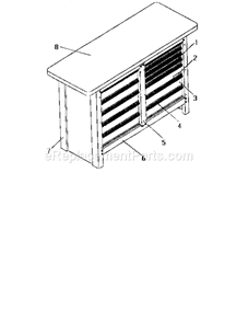 Unit Parts Diagram and Parts List for 706103830  Craftsman Workbench