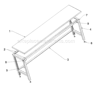 Workbench Parts Diagram and Parts List for 706146440  Craftsman Workbench