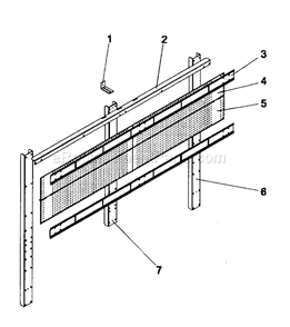 Backwall Diagram and Parts List for 706592800  Craftsman Workbench