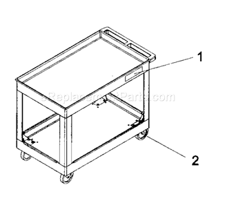 Utility Cart Diagram and Parts List for 706597330  Craftsman Tool Stand & Cart