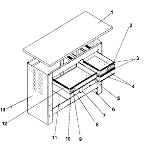 Workbench Diagram and Parts List for 706597462  Craftsman Workbench