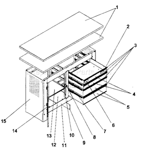 Workbench Diagram and Parts List for 706618662  Craftsman Workbench