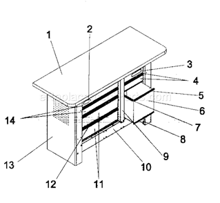 Workbench Diagram and Parts List for 706650137  Craftsman Workbench
