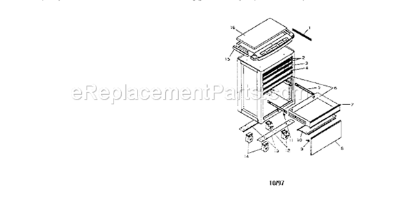 Part Location Diagram of T14009A2 Craftsman Inside Slide