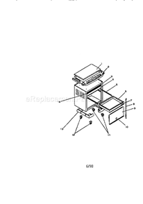 3 Drawer Project Center Diagram and Parts List for 706653881  Craftsman Workbench