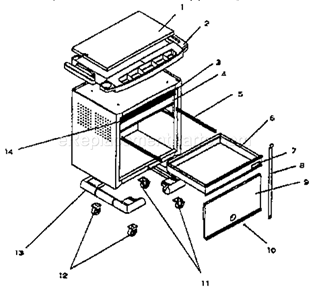 Part Location Diagram of A9110 Craftsman Drawer