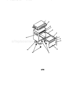 3 Drawer Project Center Diagram and Parts List for 706653931  Craftsman Workbench