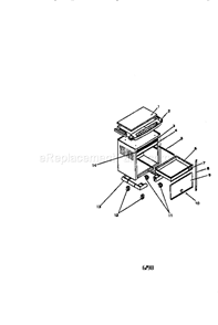 3 Drawer Project Center Diagram and Parts List for 706654911  Craftsman Workbench